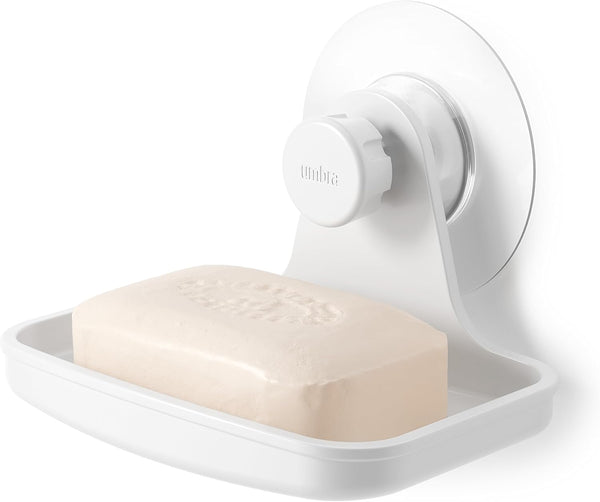Umbra Flex Σαπουνοθήκη με Αυτοκόλλητη Βάση - White - likebrands.gr