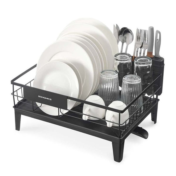 Songmics Στεγνωτήριο Πιάτων και Μαχαιροπίρουνων - Ink Black - KCS550B01