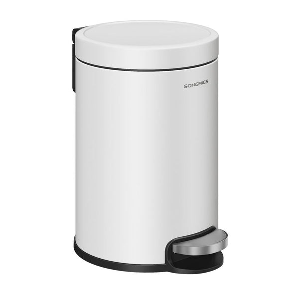 Songmics Κάδος Απορριμμάτων για το Μπάνιο - 3L - Cloud White - LTB013WZ01