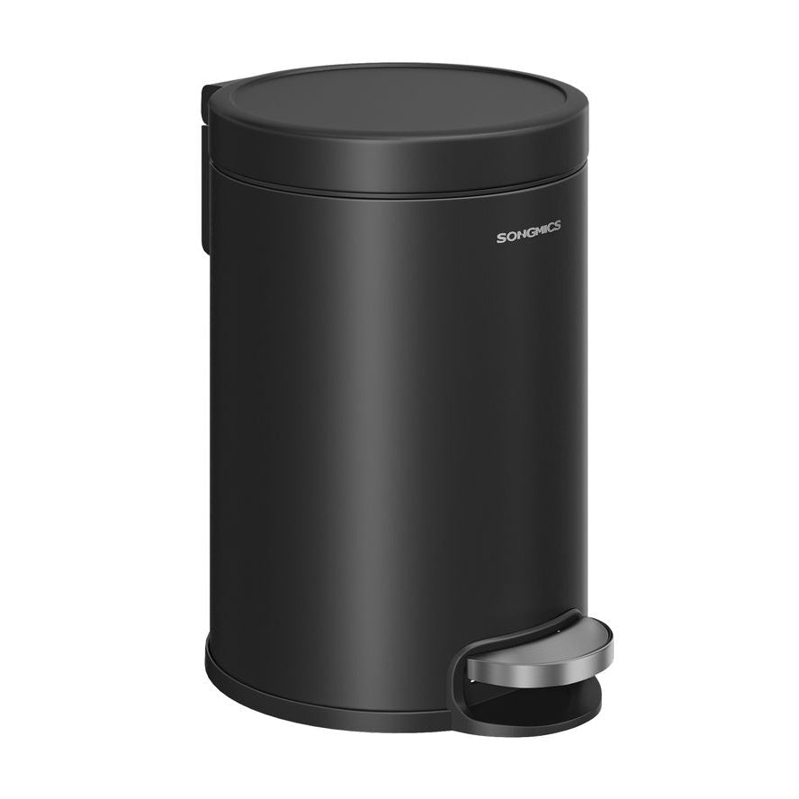 Songmics Κάδος Απορριμμάτων για το Μπάνιο - 3L - Ink Black - LTB013BZ01