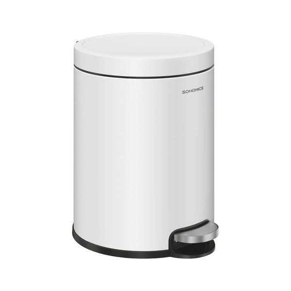 Songmics Κάδος Απορριμμάτων για το Μπάνιο - 6L - Cloud White - LTB016WZ02