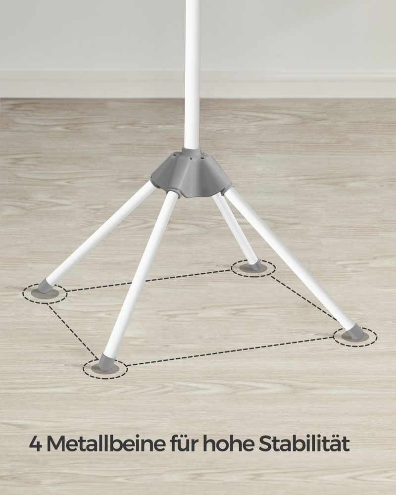 Songmics Κάθετη Απλώστρα Pούχων - 65 x 150 cm - Grey / White - LLR510G01