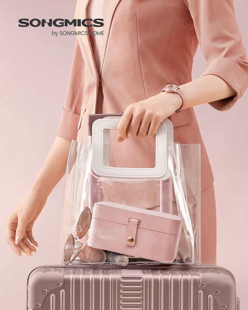 Songmics Κοσμηματοθήκη Ταξιδίου - Pastel Pink - JBC166R01