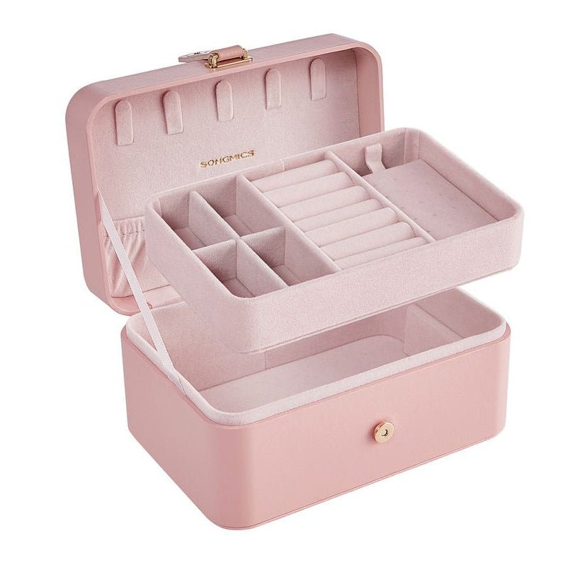 Songmics Κοσμηματοθήκη Ταξιδίου - Pastel Pink - JBC166R01