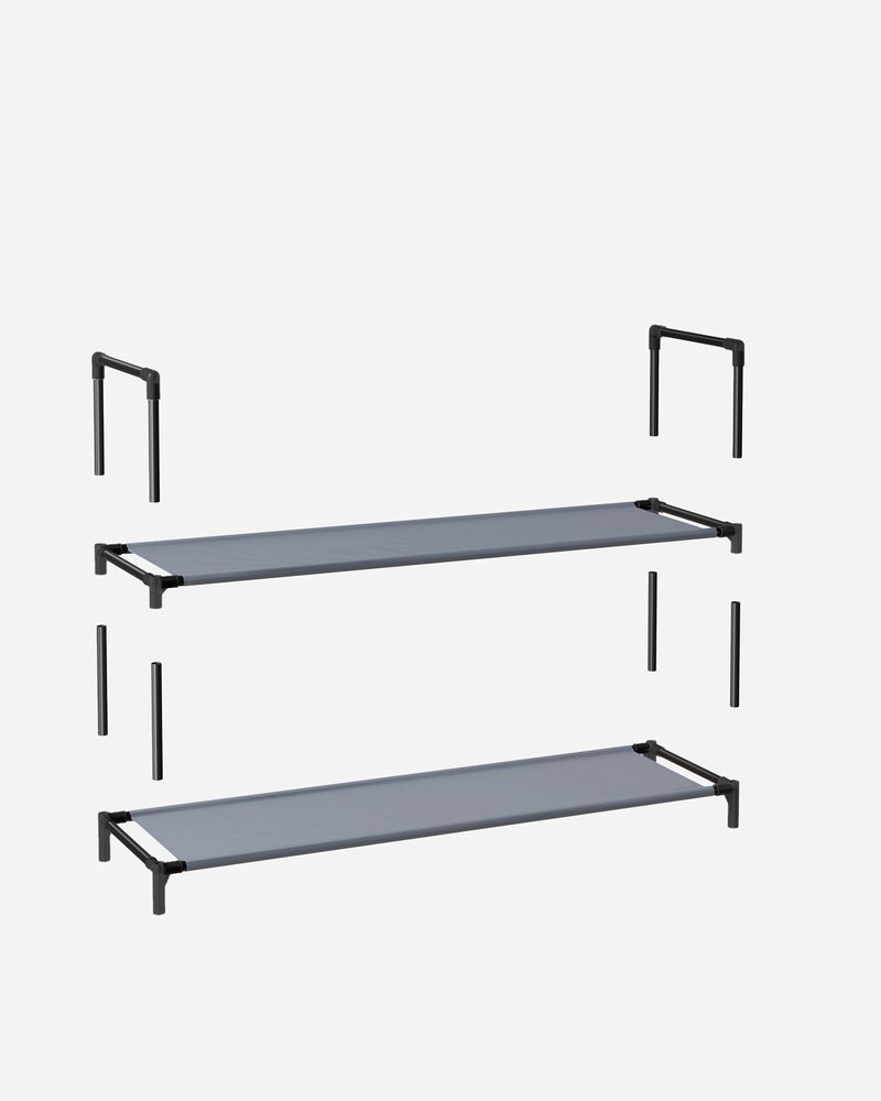 Songmics Μεταλλική Παπουτσοθήκη με 10 Ράφια - Grey - LSH010G01