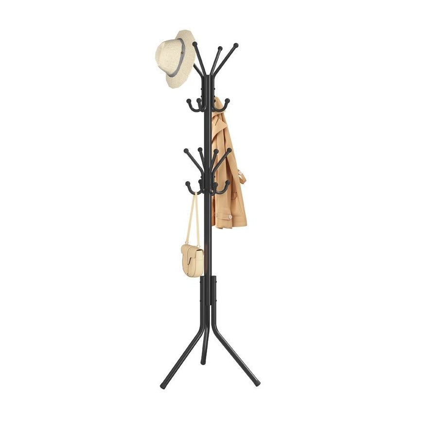 Songmics Μεταλλικός Καλόγερος - 48 x 43 x 175 cm - Ink Black - RCR081BH01