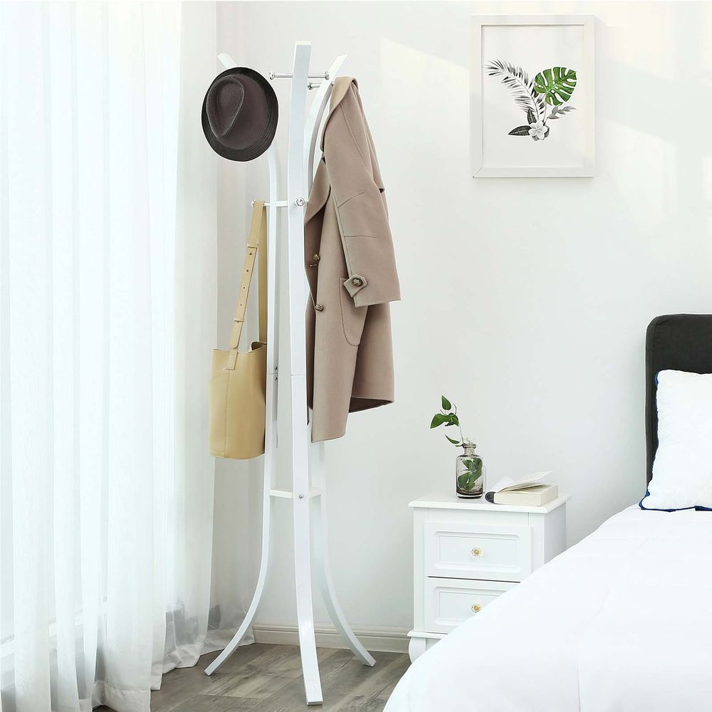 Songmics Μεταλλικός Καλόγερος Ρούχων - 50 x 50 x 176 cm - White - RCR01W