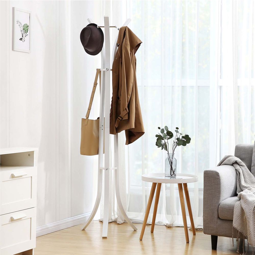 Songmics Μεταλλικός Καλόγερος Ρούχων - 50 x 50 x 176 cm - White - RCR01W