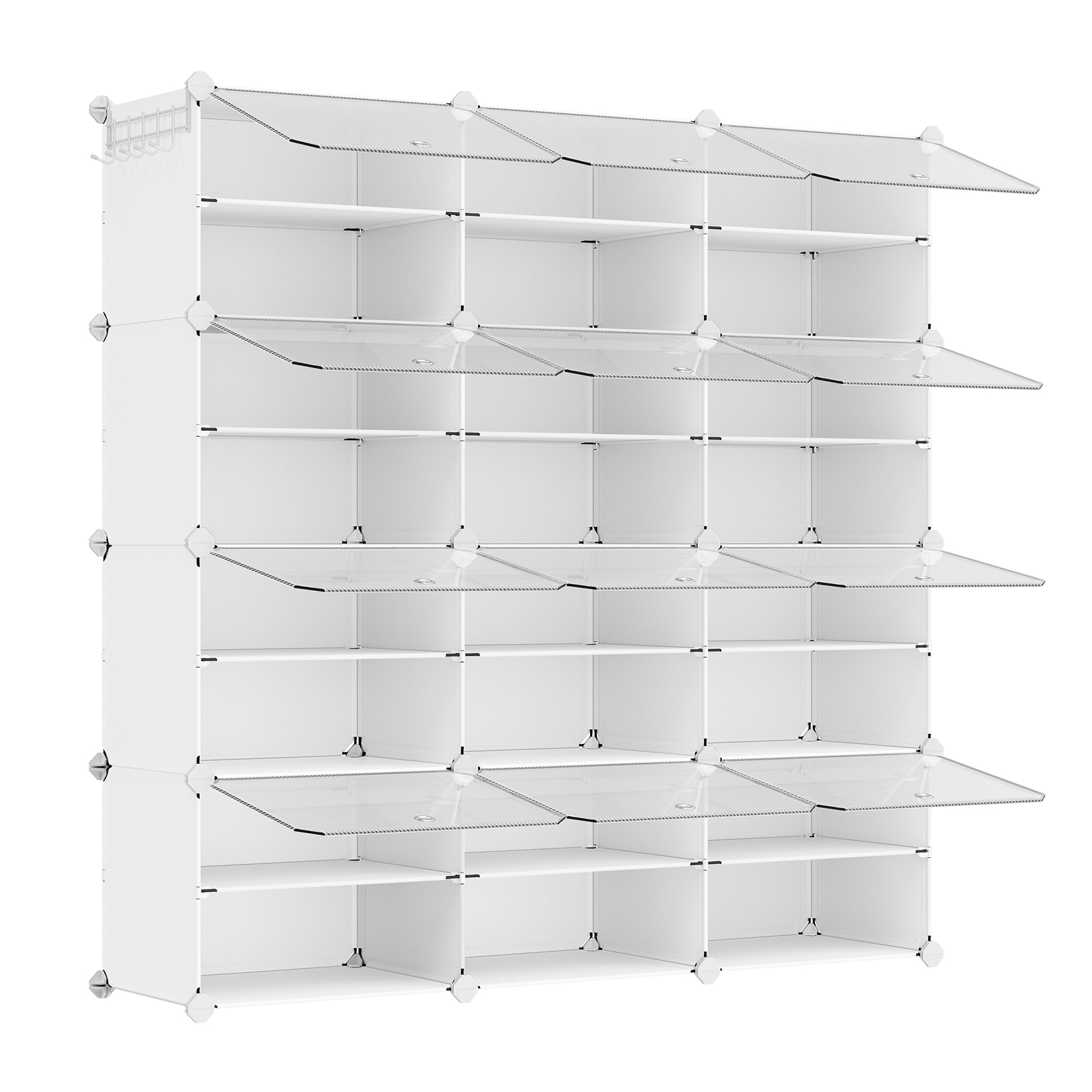 Songmics Πλαστική Παπουτσοθήκη 12 Επιπέδων - White - LPC040WZ02