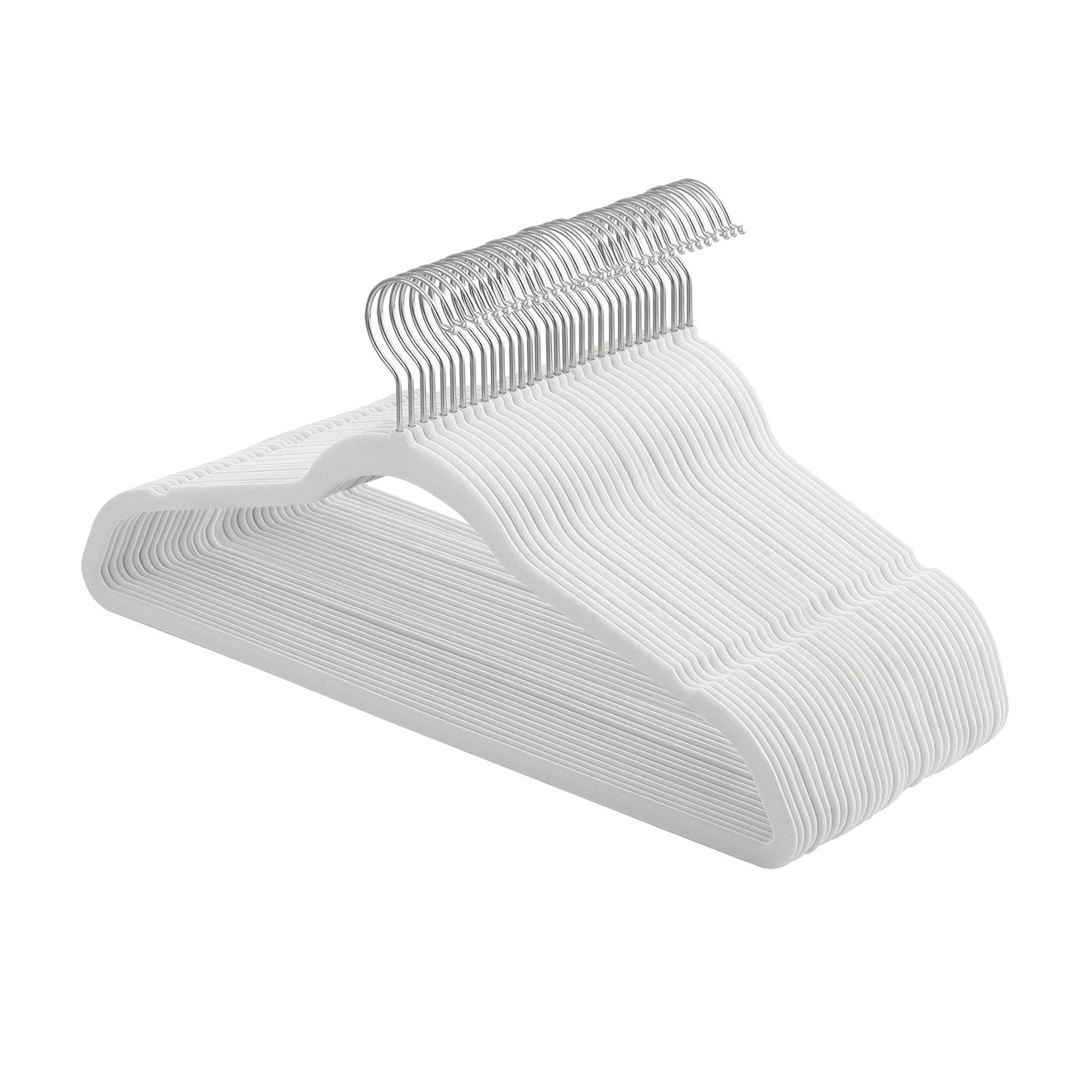 Songmics Σετ με 30 Βελούδινες Κρεμάστρες Ρούχων - Cloud White - CRF026W02