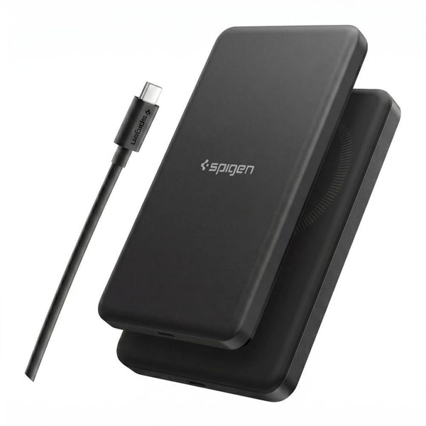 Spigen Ασύρματο MagSafe PowerBank 5000mAh 22.5W QI2 με Θύρα Type - C και Καλώδιο Type - C - Essential EA2205MQ - Black