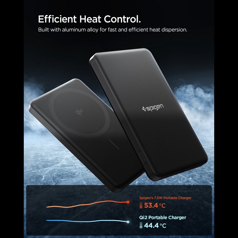 Spigen Ασύρματο MagSafe PowerBank 5000mAh 22.5W QI2 με Θύρα Type - C και Καλώδιο Type - C - Essential EA2205MQ - Black