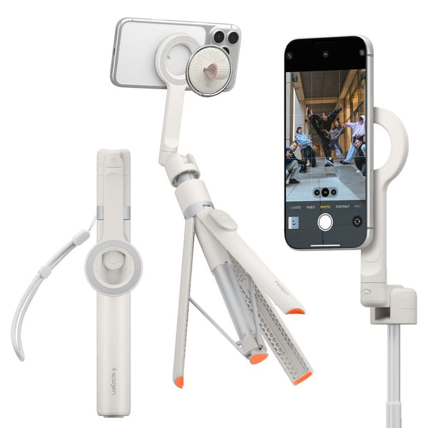 Spigen Ασύρματο MagSafe Selfie Stick με Τρίποδο και Bluetooth Τηλεχειριστήριο - S582W - Dune Beige