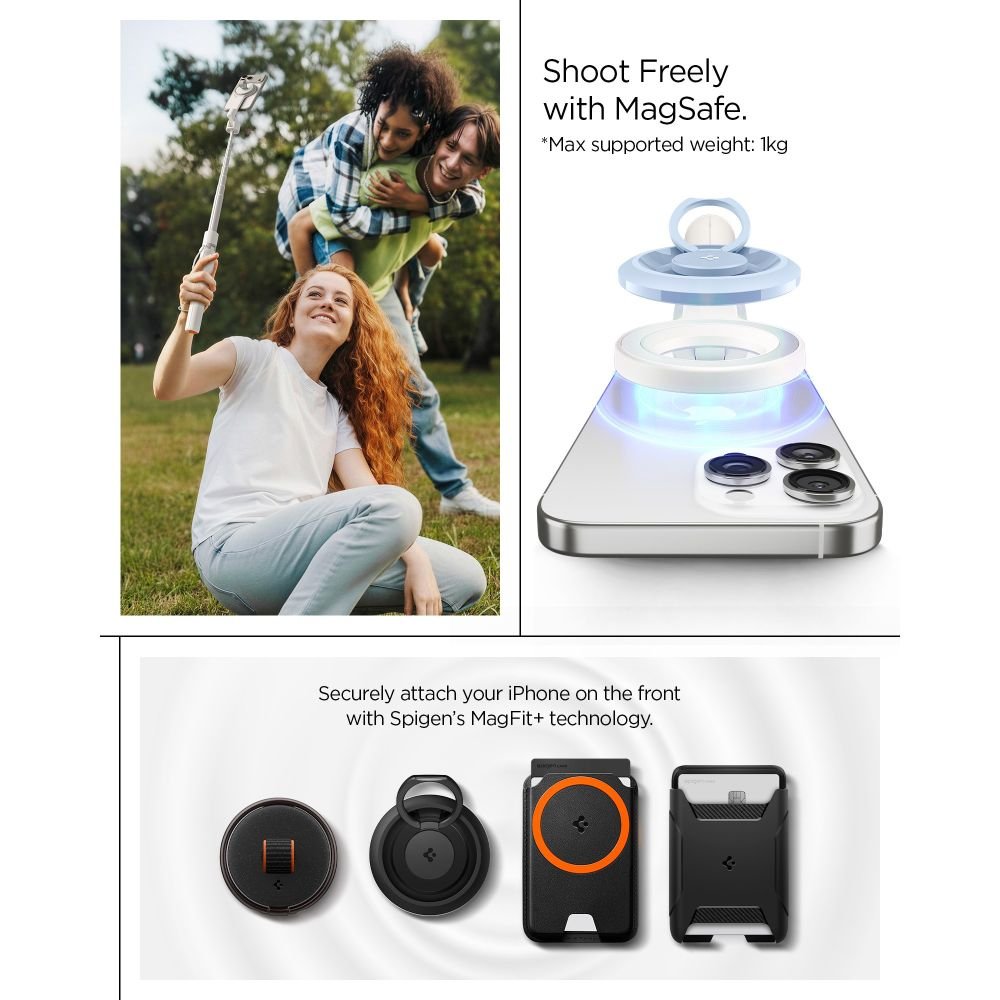 Spigen Ασύρματο MagSafe Selfie Stick με Τρίποδο και Bluetooth Τηλεχειριστήριο - S582W - Dune Beige