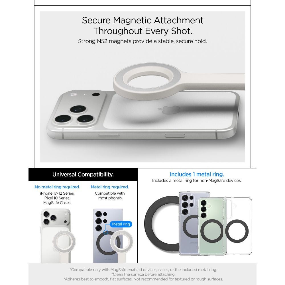 Spigen Ασύρματο MagSafe Selfie Stick με Τρίποδο και Bluetooth Τηλεχειριστήριο - S582W - Dune Beige