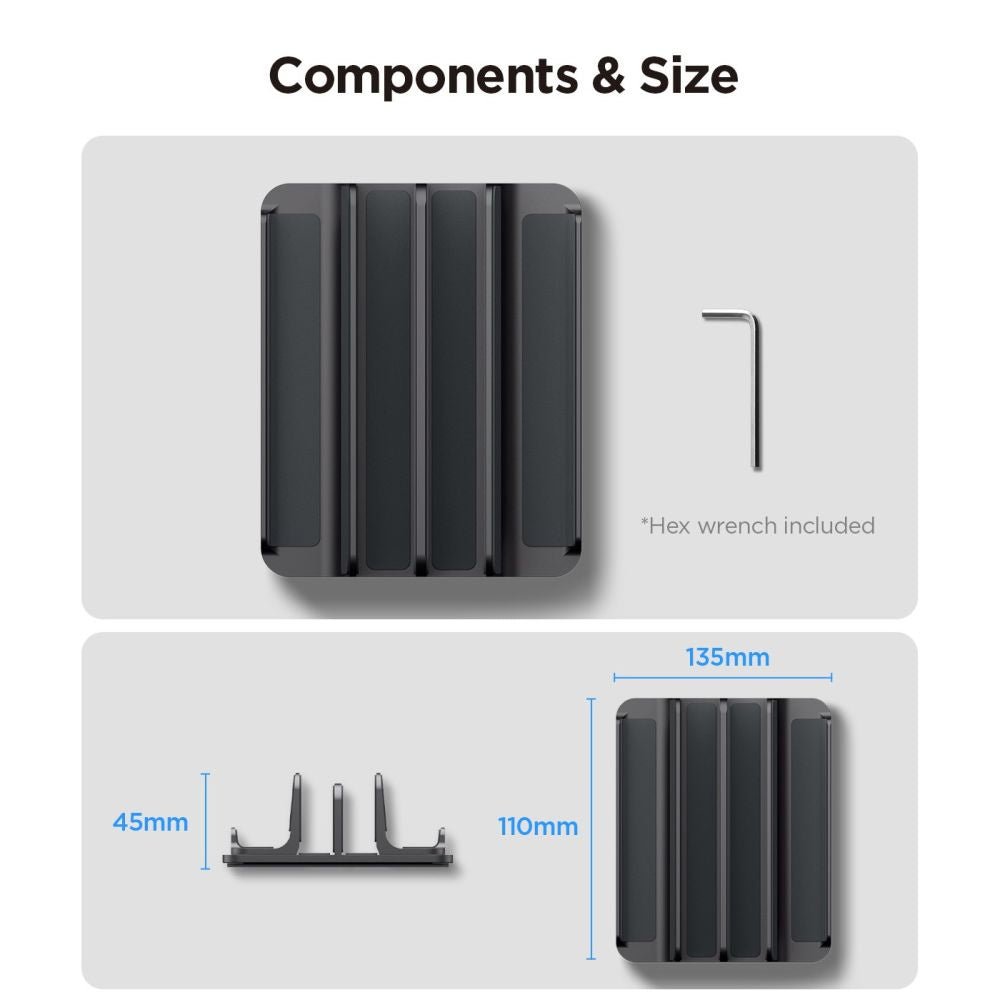 Spigen Βάση Στήριξης Φορητού Υπολογιστή για 4 Συσκευές - LD208S4 - Space Grey