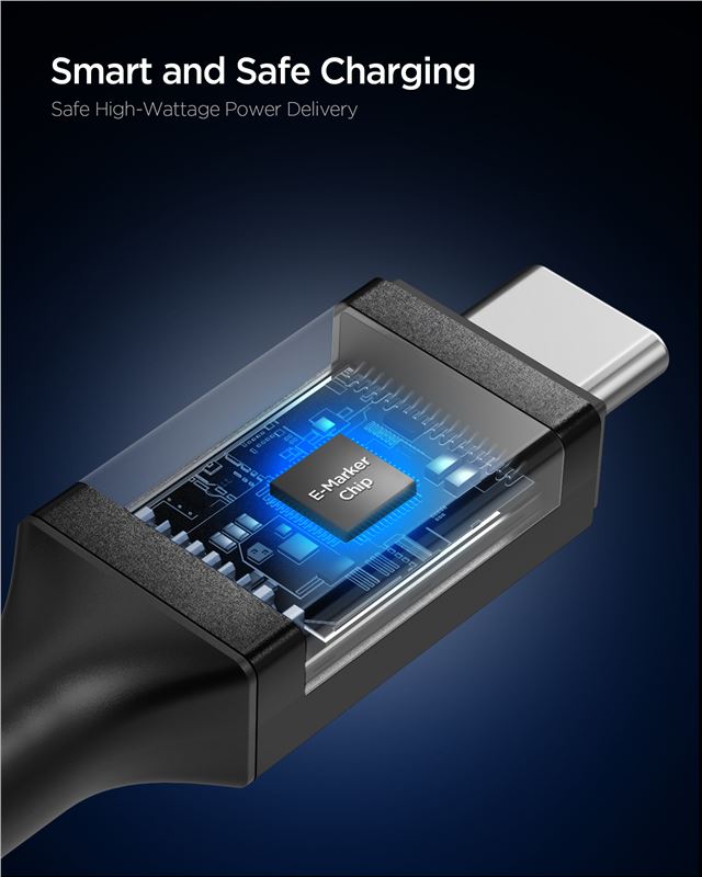 Spigen - Καλώδιο Γρήγορης Φόρτισης 240W Type - C to Type - C - 120 cm - EB24012CC Essential - Black