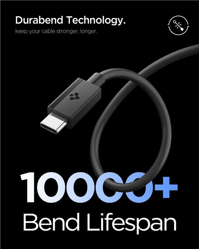 Spigen EB6010CC Essential - Καλώδιο Γρήγορης Φόρτισης 60W Type C to Type C - 100 cm - Black