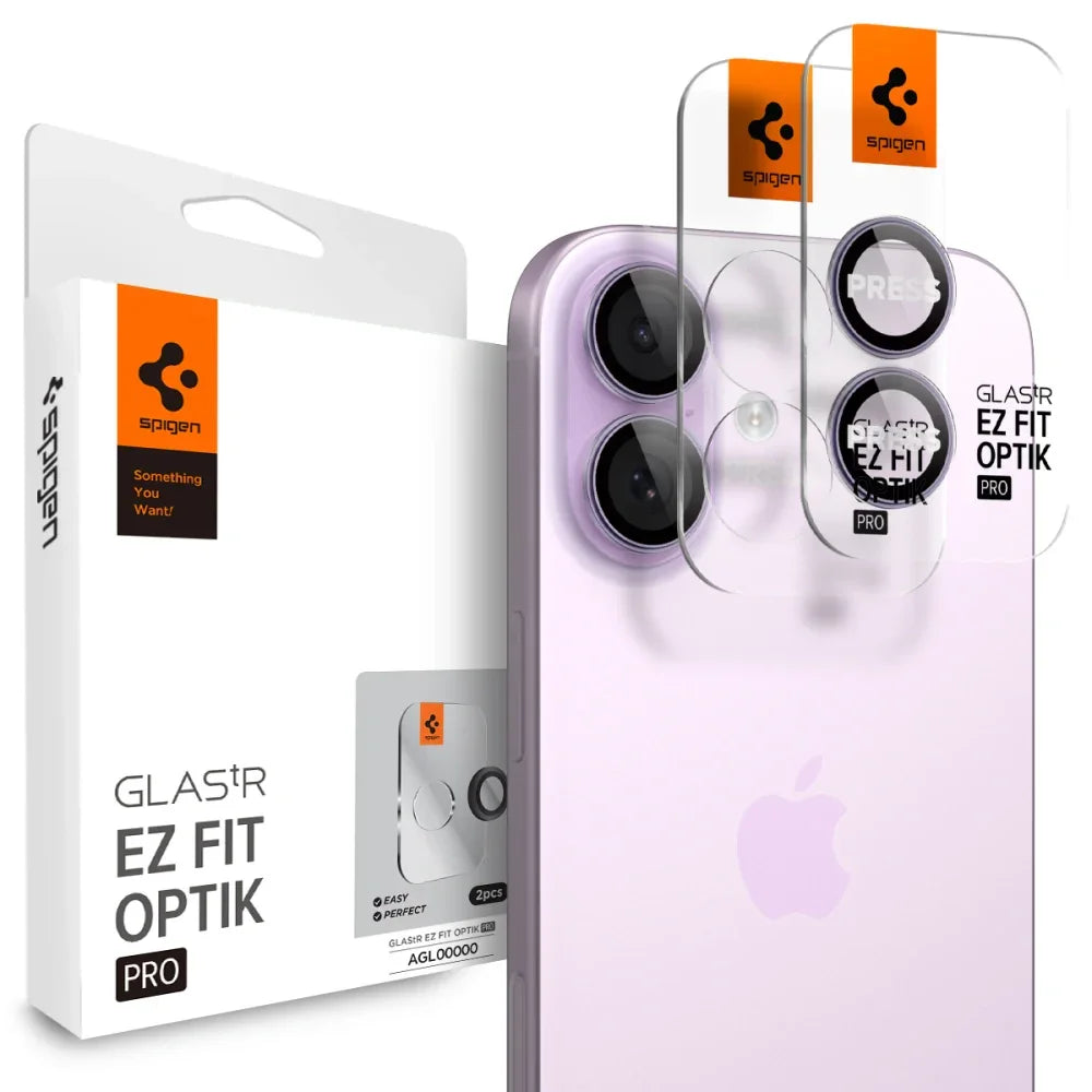 Spigen iPhone 16 / iPhone 16 Plus / 17 - Optik Pro Glas.TR EZ Fit - Αντιχαρακτικό Γυαλί για την Κάμερα - 2 Τεμάχια - Purple - likebrands.gr