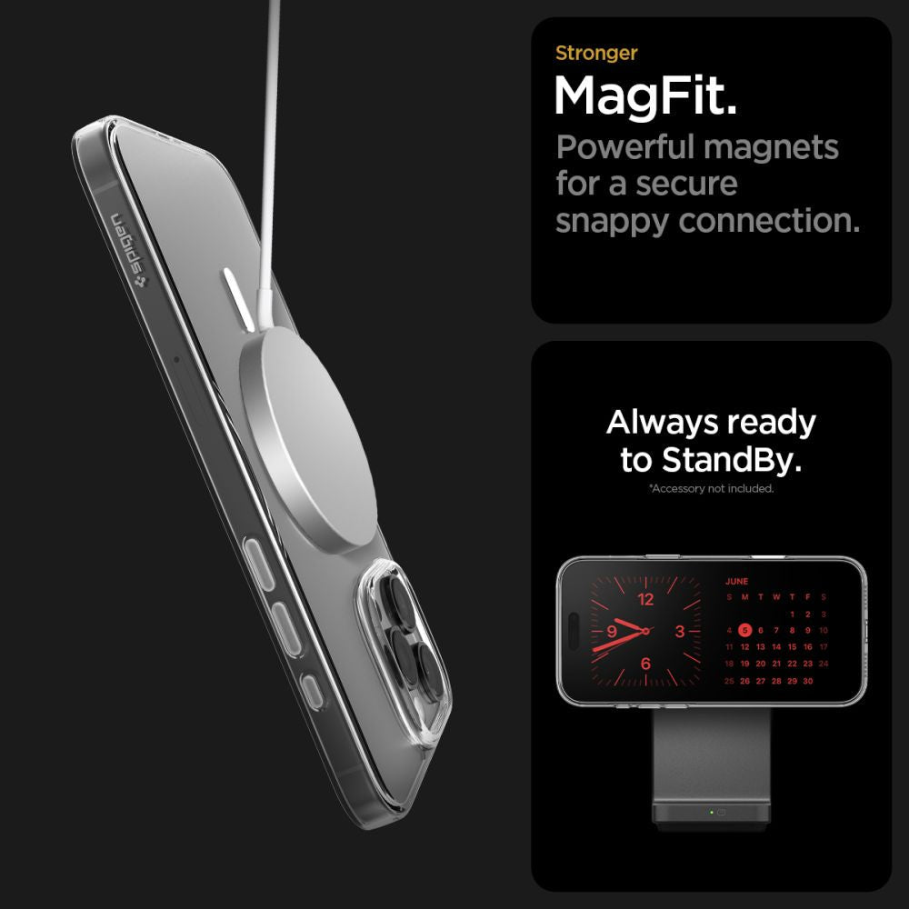 Spigen iPhone 16 Pro Max - Σκληρή Θήκη με MagSafe - Thin Fit T Mag - Clear / White