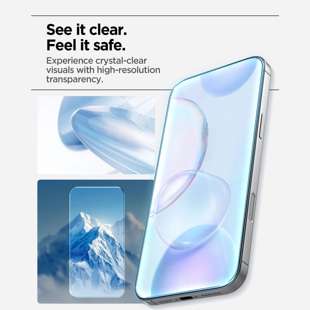 Spigen iPhone 17 Pro - Alm Glas.Tr Slim - Αντιχαρακτικό Γυαλί Οθόνης 9H - 3 Τεμάχια - Clear