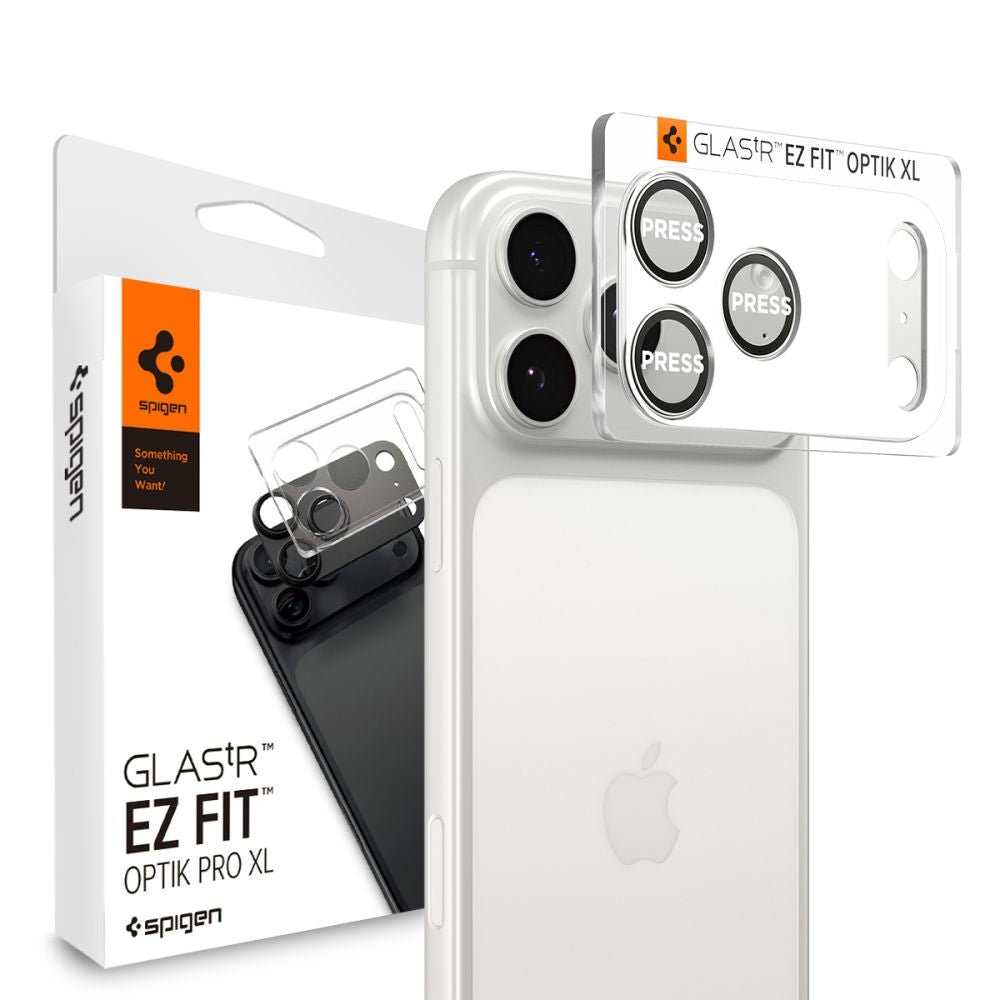 Spigen iPhone 17 Pro - Αντιχαρακτικό Γυαλί για την Κάμερα - Optik Pro XL Glas.TR EZ Fit - Silver