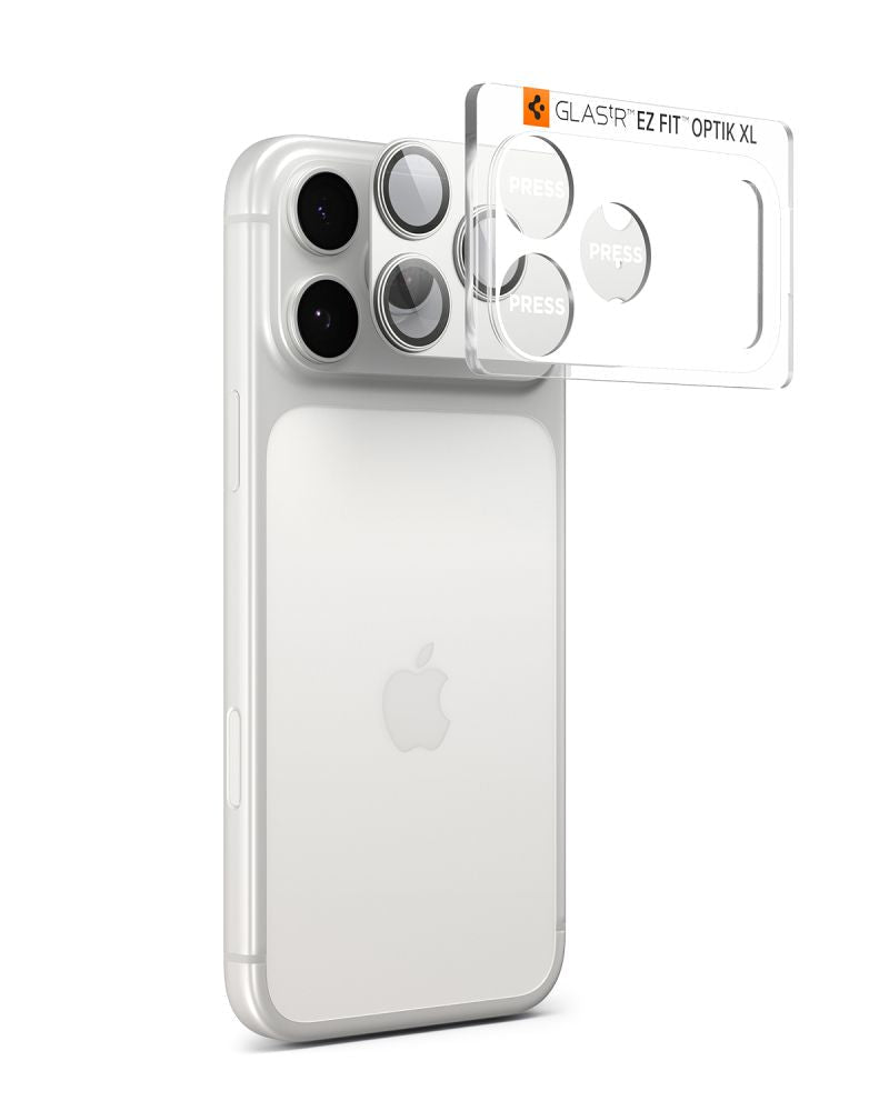 Spigen iPhone 17 Pro - Αντιχαρακτικό Γυαλί για την Κάμερα - Optik Pro XL Glas.TR EZ Fit - Silver