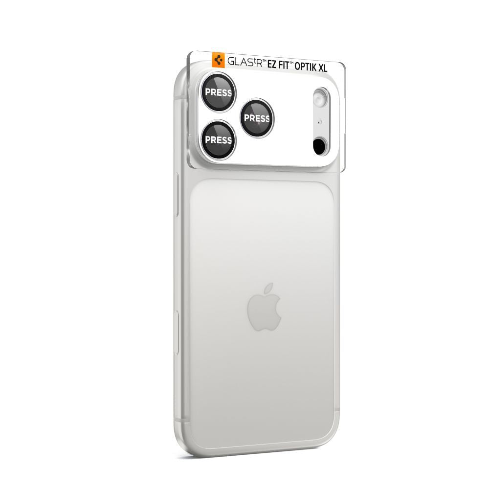 Spigen iPhone 17 Pro Max - Αντιχαρακτικό Γυαλί για την Κάμερα - Optik Pro XL Glas.TR EZ Fit - Silver