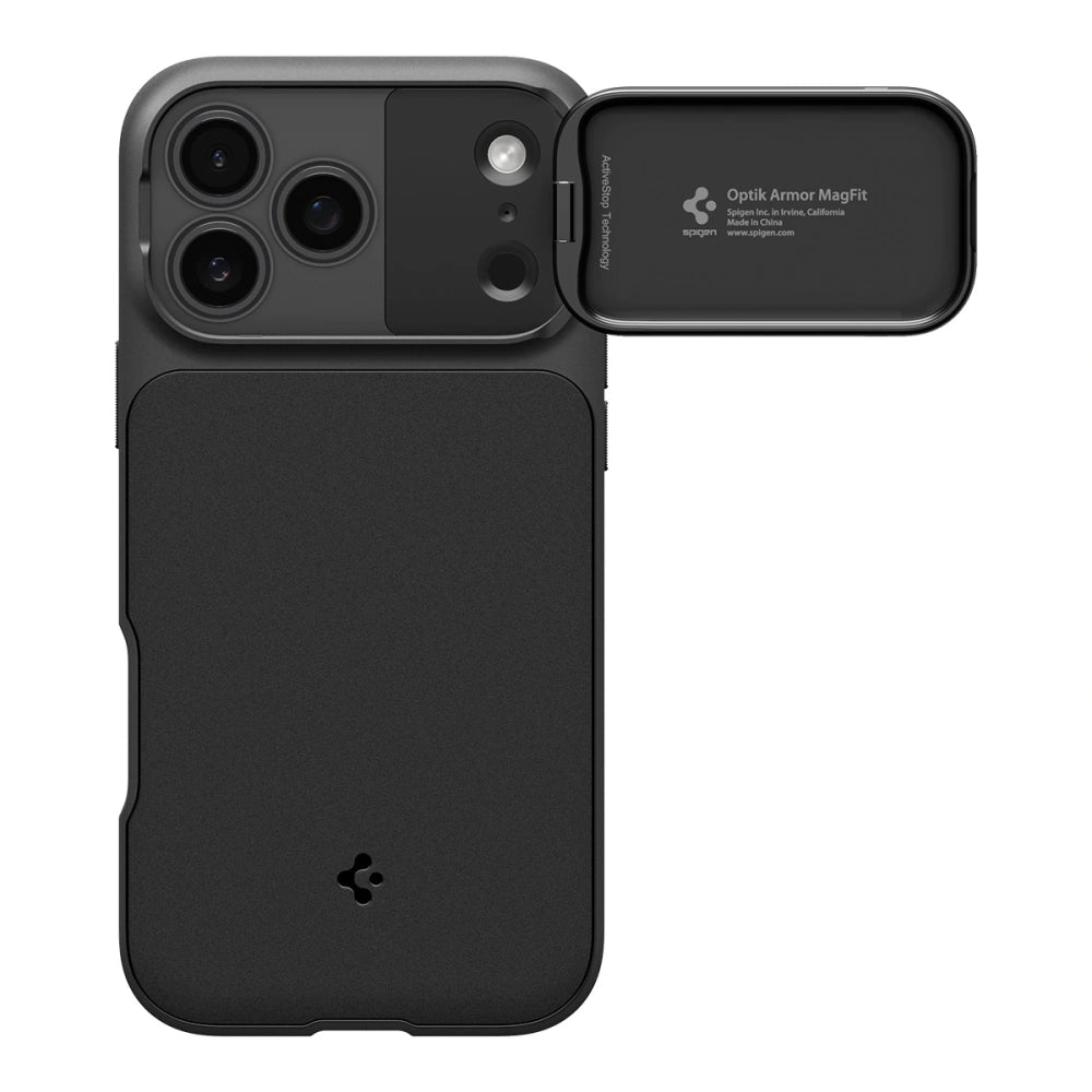 Spigen iPhone 17 Pro Max - Optik Armor Mag - Θήκη Σιλικόνης με Κάλυμμα για την Κάμερα και MagSafe - Black