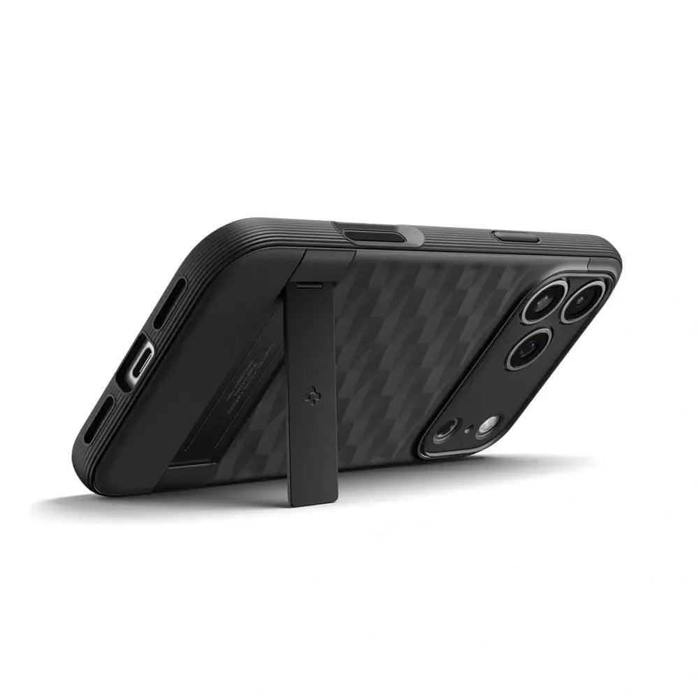 Spigen iPhone 17 Pro Max - Parallax S Mag - Θήκη Σιλικόνης με Σκληρό Πλαίσιο και MagSafe - Matte Black