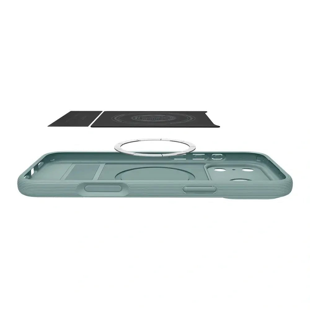 Spigen iPhone 17 Pro Max - Parallax S Mag - Θήκη Σιλικόνης με Σκληρό Πλαίσιο και MagSafe - Sage Green