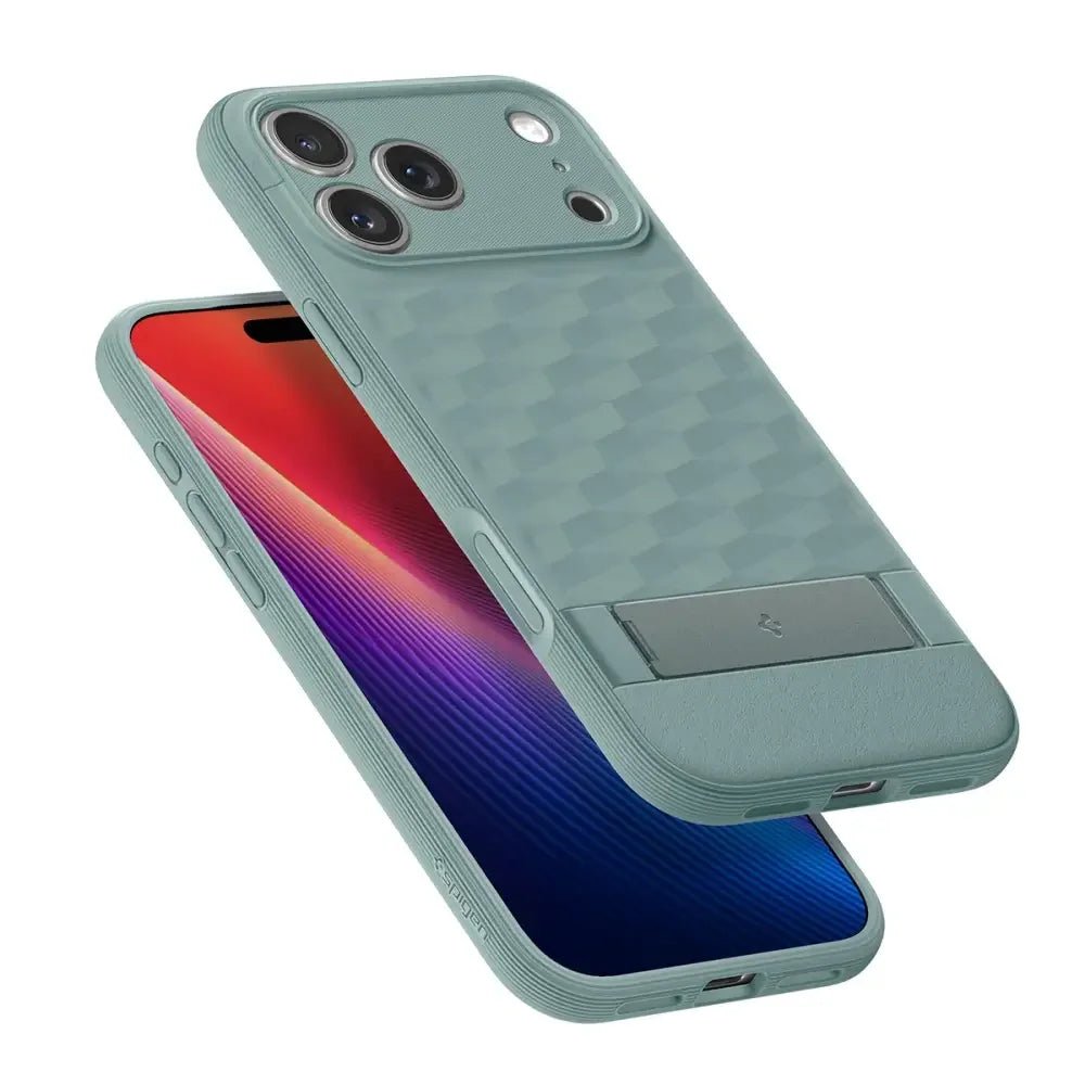 Spigen iPhone 17 Pro Max - Parallax S Mag - Θήκη Σιλικόνης με Σκληρό Πλαίσιο και MagSafe - Sage Green