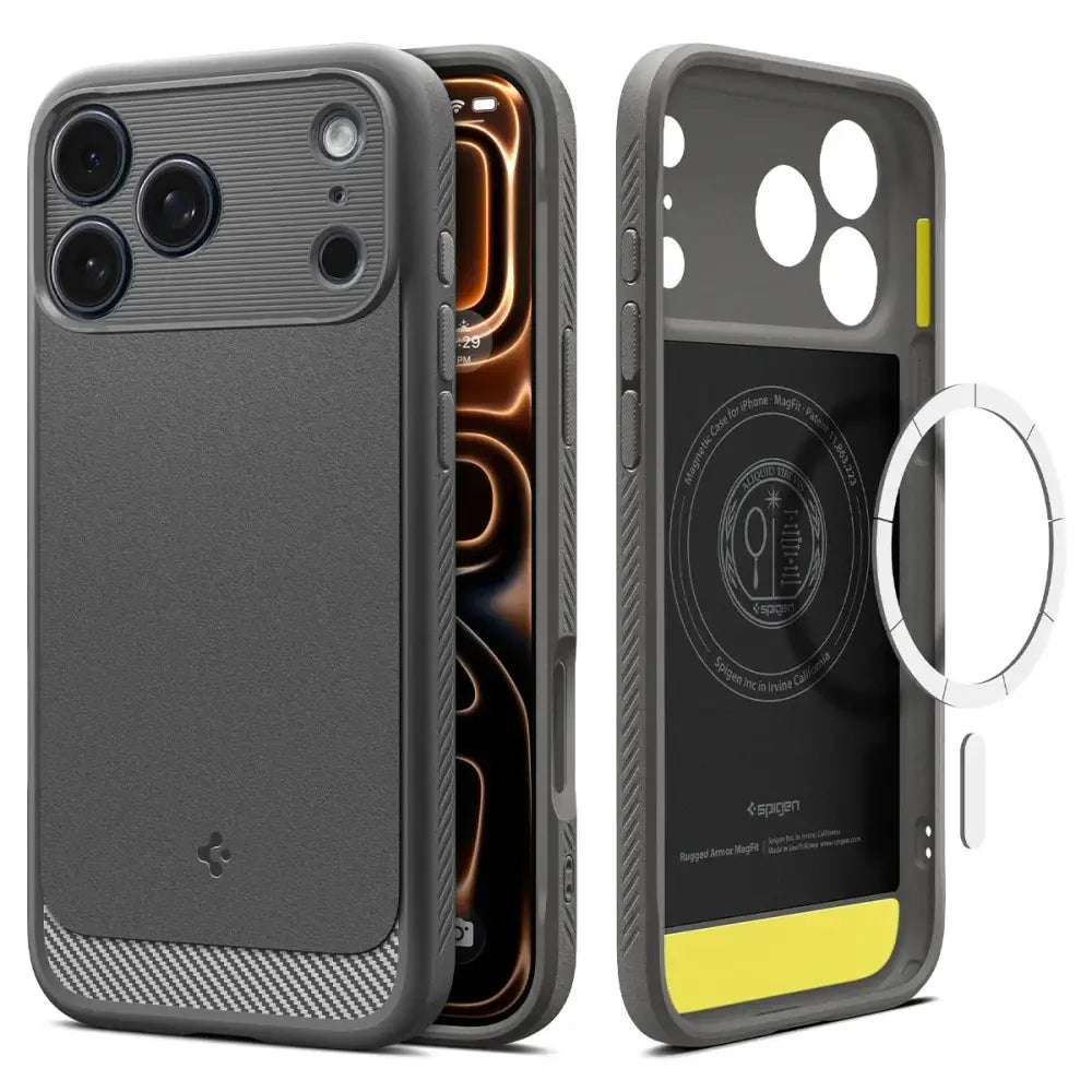 Spigen iPhone 17 Pro Max - Rugged Armor Mag - Θήκη TPU με MagSafe - Grey