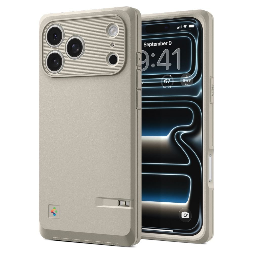 Spigen iPhone 17 Pro Max - Σκληρή Θήκη με Πλαίσιο Σιλικόνης και MagSafe - Classic LS - Stone