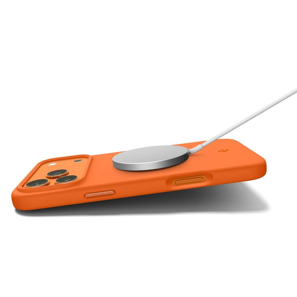 Spigen iPhone 17 Pro Max - Θήκη Σιλικόνης με MagSafe - Silicone Fit Mag - Cosmic Orange