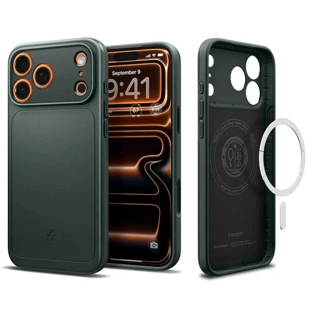 Spigen iPhone 17 Pro Max - Thin Fit Mag - Σκληρή Θήκη με MagSafe - Abyss Green