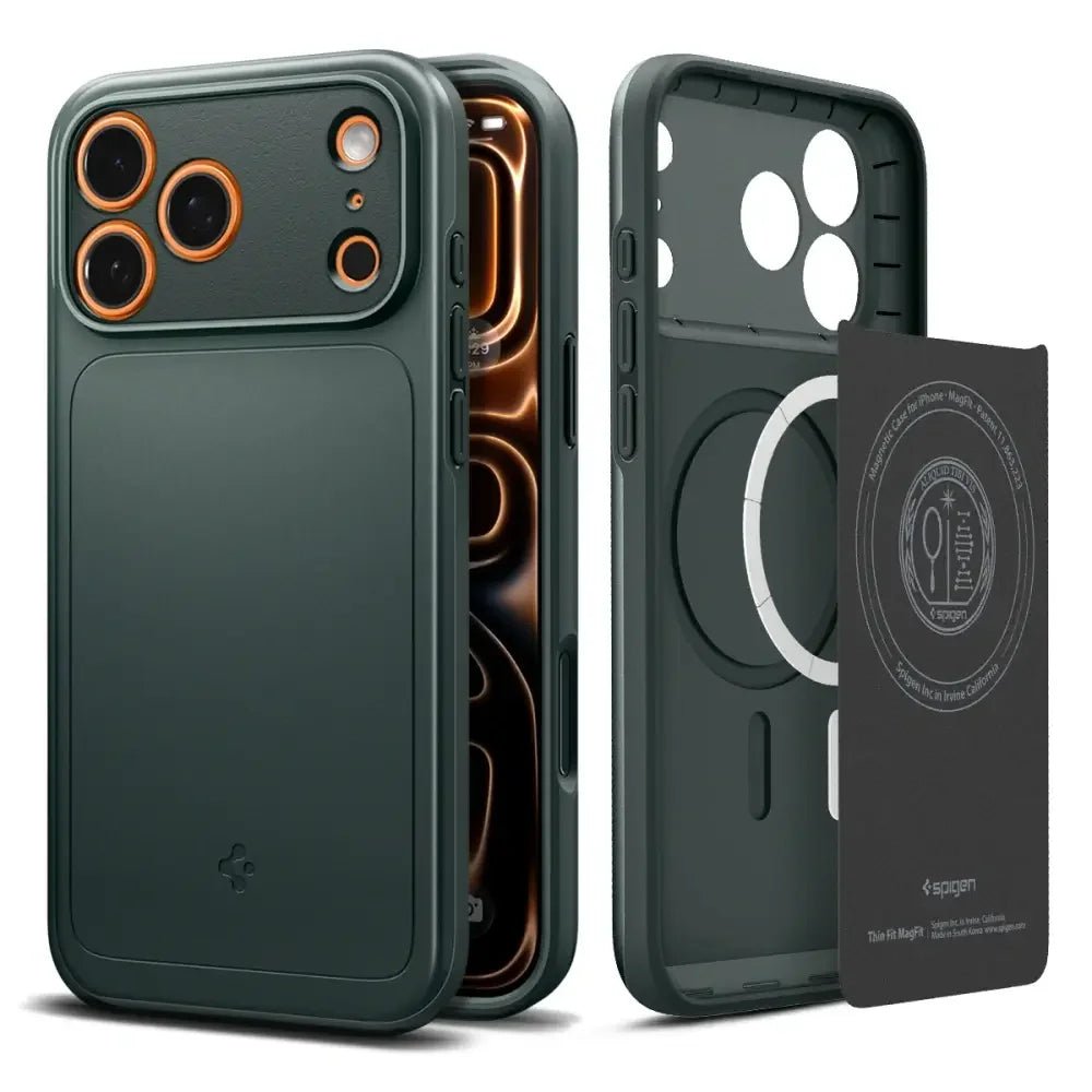 Spigen iPhone 17 Pro Max - Thin Fit Mag - Σκληρή Θήκη με MagSafe - Abyss Green