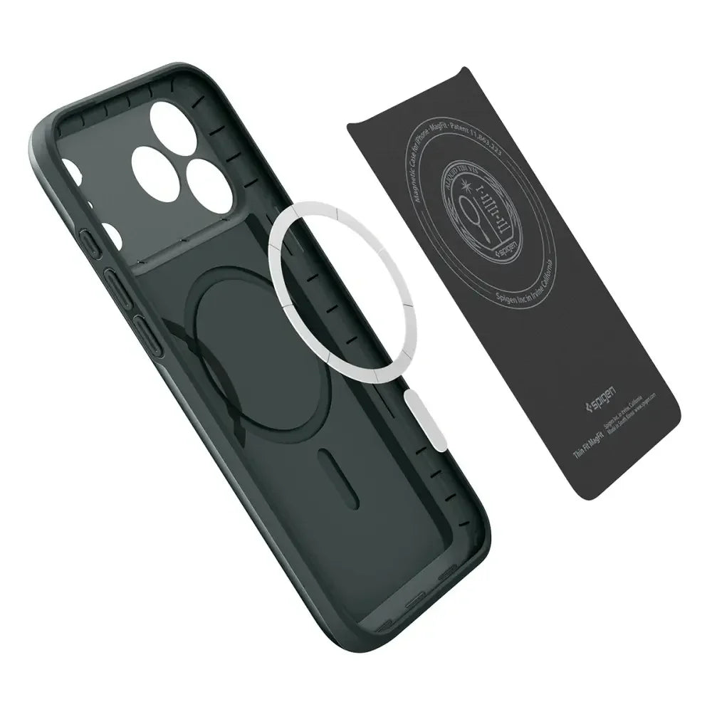 Spigen iPhone 17 Pro Max - Thin Fit Mag - Σκληρή Θήκη με MagSafe - Abyss Green