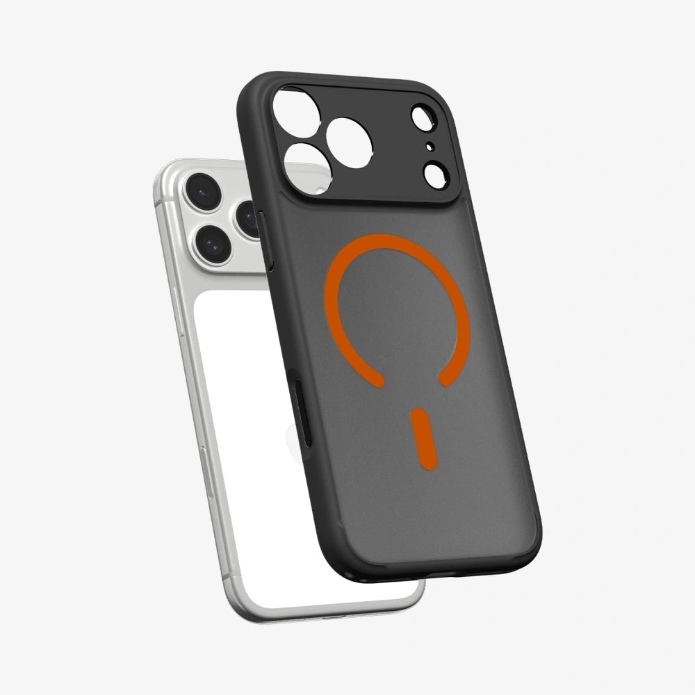 Spigen iPhone 17 Pro Max - Ultra Hybrid Mag - Σκληρή Θήκη με Πλαίσιο Σιλικόνης Και MagSafe - Frost Black / Orange