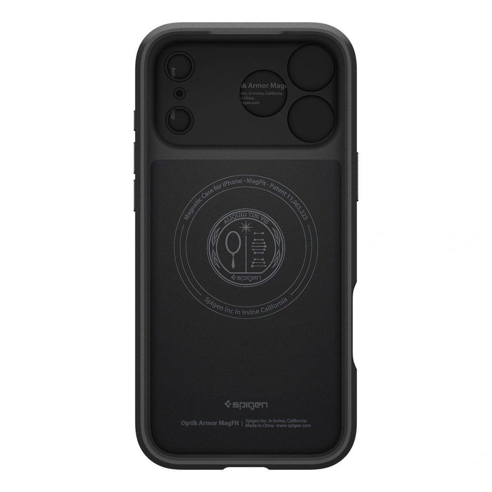 Spigen iPhone 17 Pro - Optik Armor Mag - Θήκη Σιλικόνης με Κάλυμμα για την Κάμερα και MagSafe - Black