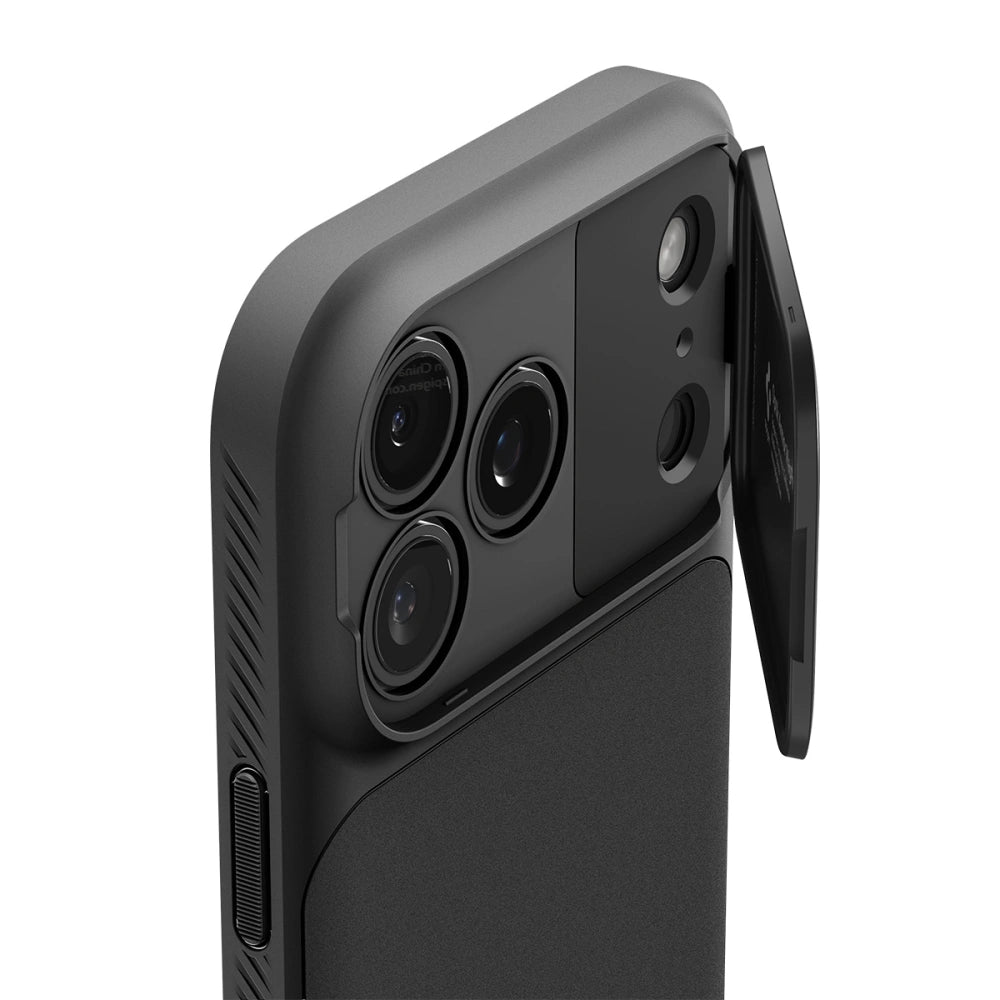 Spigen iPhone 17 Pro - Optik Armor Mag - Θήκη Σιλικόνης με Κάλυμμα για την Κάμερα και MagSafe - Black