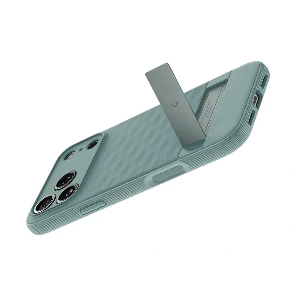 Spigen iPhone 17 Pro - Parallax S Mag - Θήκη Σιλικόνης με Σκληρό Πλαίσιο και MagSafe - Sage Green