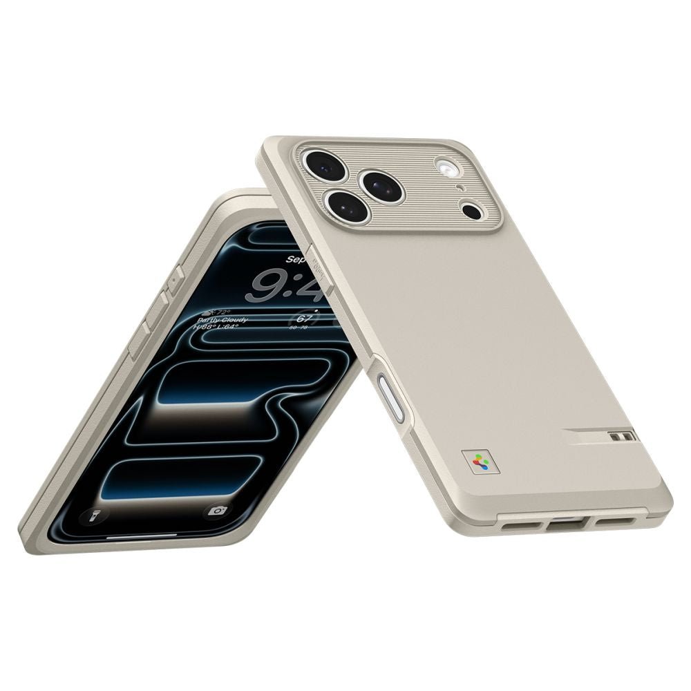 Spigen iPhone 17 Pro - Σκληρή Θήκη με Πλαίσιο Σιλικόνης και MagSafe - Classic LS - Stone