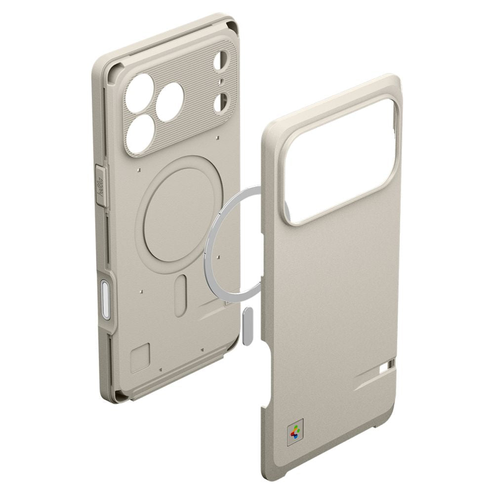 Spigen iPhone 17 Pro - Σκληρή Θήκη με Πλαίσιο Σιλικόνης και MagSafe - Classic LS - Stone