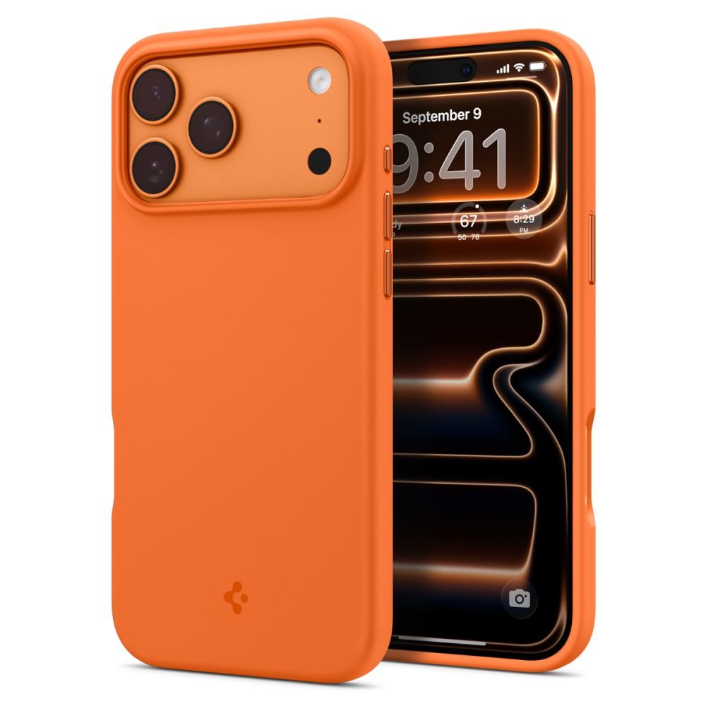 Spigen iPhone 17 Pro - Θήκη Σιλικόνης με MagSafe - Silicone Fit Mag - Cosmic Orange