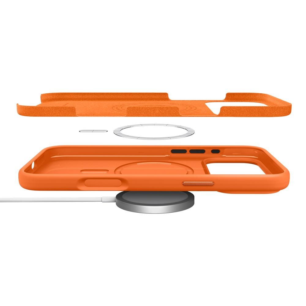 Spigen iPhone 17 Pro - Θήκη Σιλικόνης με MagSafe - Silicone Fit Mag - Cosmic Orange