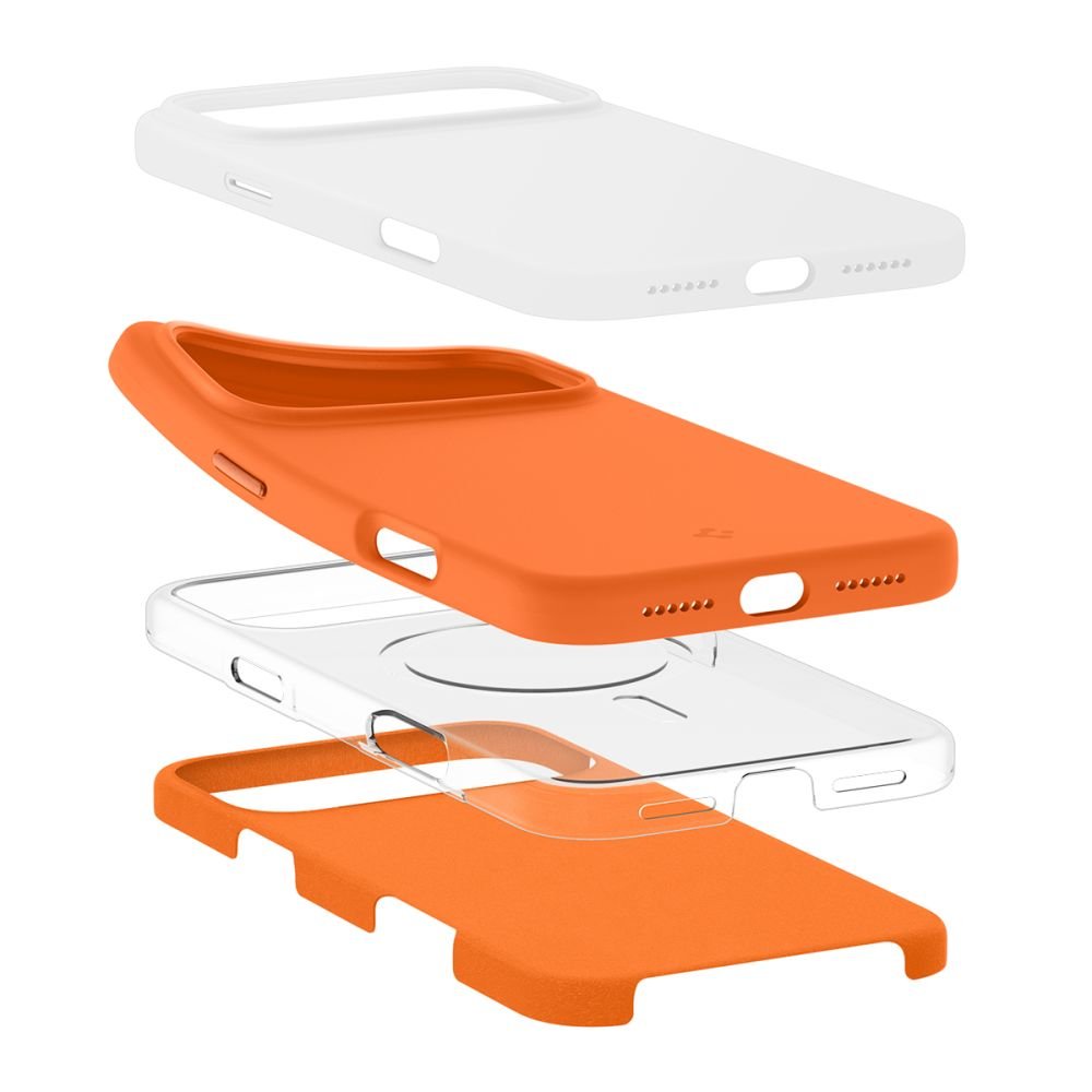 Spigen iPhone 17 Pro - Θήκη Σιλικόνης με MagSafe - Silicone Fit Mag - Cosmic Orange