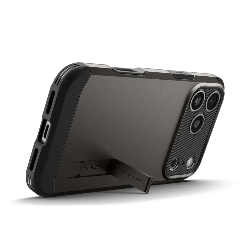 Spigen iPhone 17 Pro - Tough Armor T Mag - MagSafe Σκληρή Θήκη με Πλαίσιο Σιλικόνης και Σταντ - Gunmetal