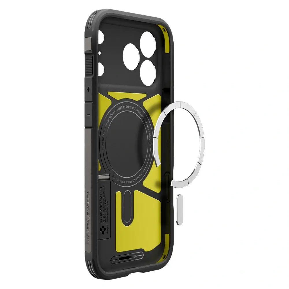 Spigen iPhone 17 Pro - Tough Armor T Mag - MagSafe Σκληρή Θήκη με Πλαίσιο Σιλικόνης και Σταντ - Gunmetal