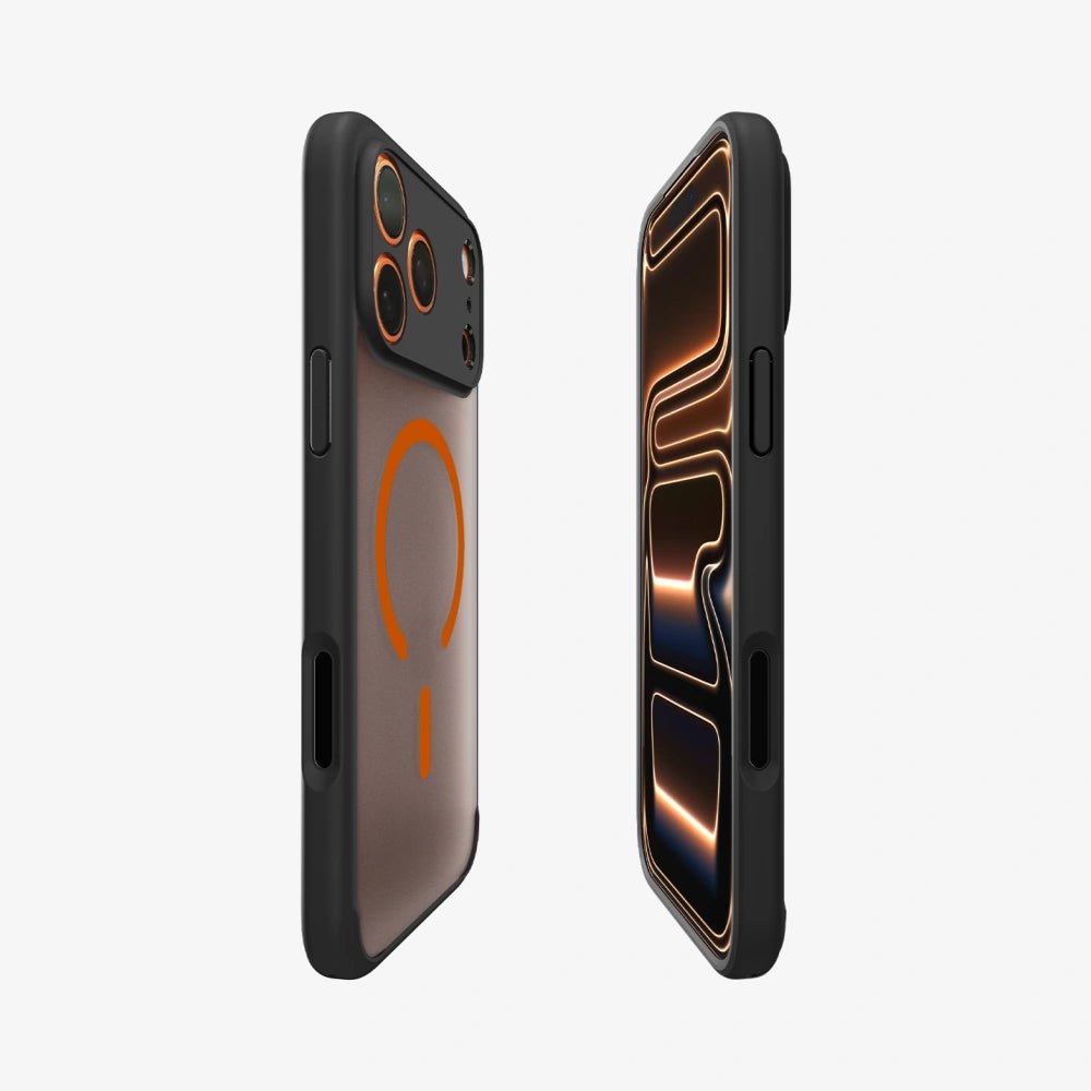 Spigen iPhone 17 Pro - Ultra Hybrid Mag - Σκληρή Θήκη με Πλαίσιο Σιλικόνης Και MagSafe - Frost Black / Orange